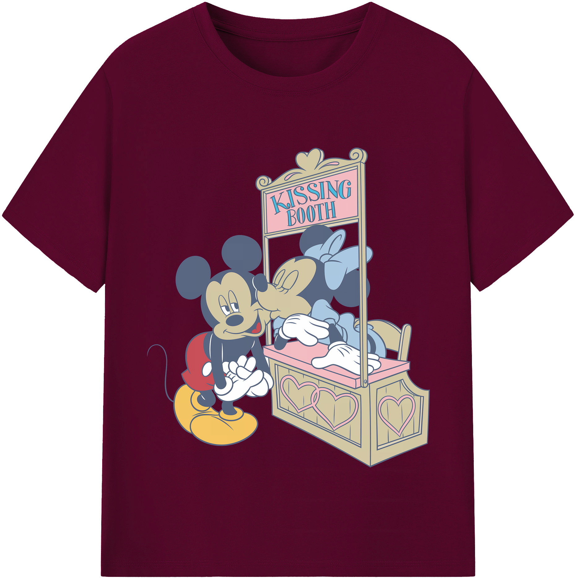 （画像用） ミッキーマウス Mickey Mouse レディースカジュアルプリントTシャツ（綿100％）